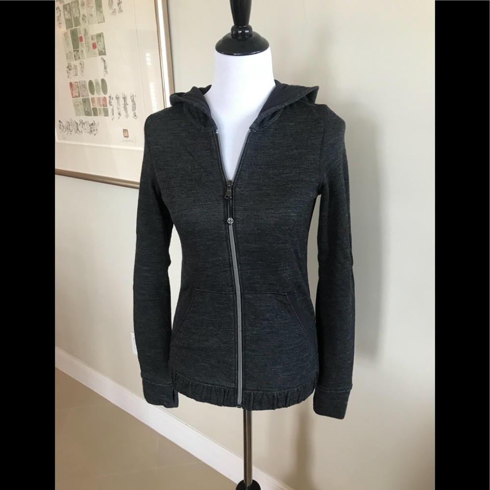 Lululemon Black Wool Hoodie Size 4